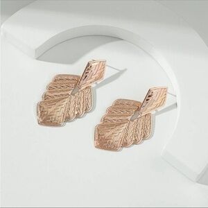 Rose Gold Leaf Earrings